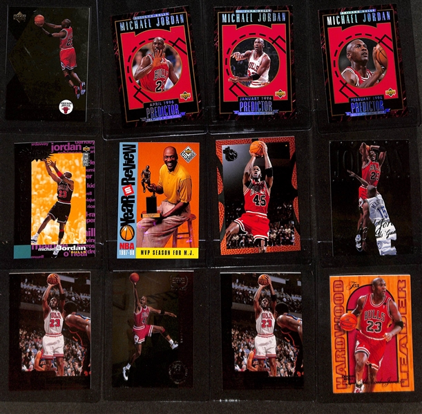 (44) Basketball Cards w. (8) Shaquille O'Neal Rookies, (21) Michael Jordan Cards, Rare Keith Van Horn Cards, Kobe Bryant, and More!
