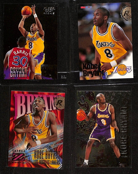 (8) Kobe Bryant Rookie Cards Inc. Topps Foil NBA 50, Topps, Fleer Metal, Fleer, Stadium Club R9 & R12, Hoops, Z-Force