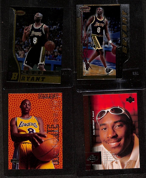 Kobe Bryant Rookie Lot w. Bowman's Best, Bowman's Best Picks, UD Exclusives, Upper Deck, SP, (2) Z-Force, Stadium Club #R9