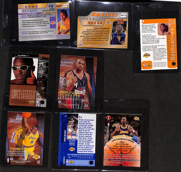 Kobe Bryant Rookie Lot w. Bowman's Best, Bowman's Best Picks, UD Exclusives, Upper Deck, SP, (2) Z-Force, Stadium Club #R9