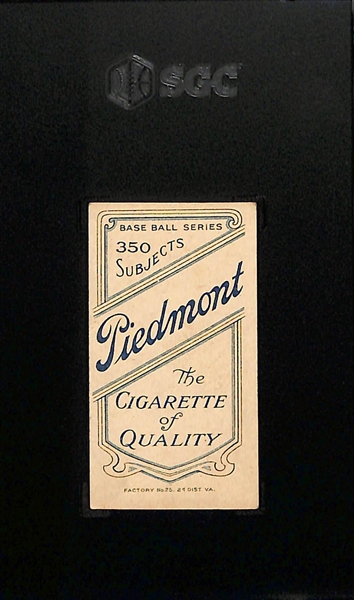 High-Quality 1910 Piedmont Cigarettes Rube Marquard (HOF, Portrait) Graded SGC 5