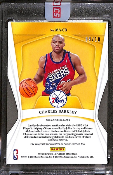 2019-20 Panini Opulence Magnificent Charles Barkley #9/10 Autograph Card