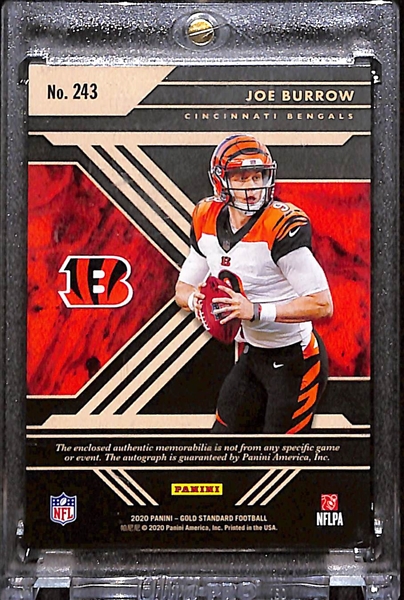 2020 Panini Gold Standard Joe Burrow #/49 Autograph Patch Rookie Card #243