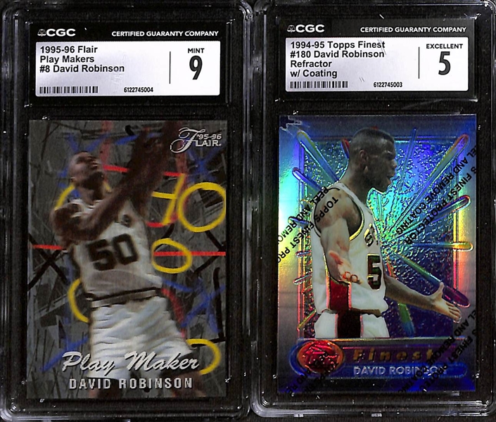 Lot of (6) CGC Graded Basketball Spurs Hall Of Famer Cards w. David Robinson & Tim Duncan