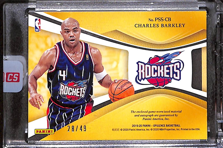 2019-20 Panini Opulence Charles Barkley Precious Swatch Signatures #28/49