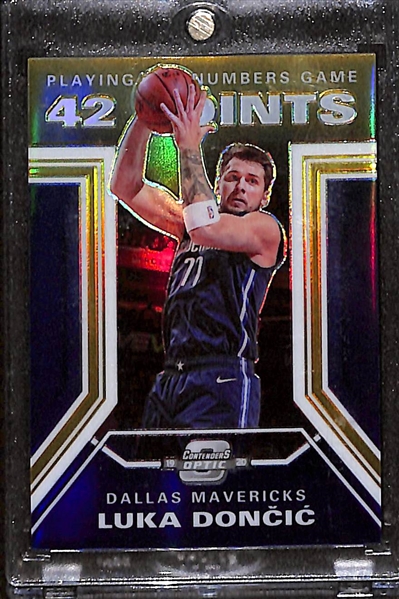 2019-20 Panini Contenders Optic Luka Doncic Playing Numbers Game 42 Points #9/10