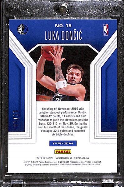 2019-20 Panini Contenders Optic Luka Doncic Playing Numbers Game 42 Points #9/10