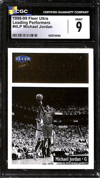 Lot of (3) 1997 & 1998 CGC Graded Michael Jordan Basketball Cards w. 1997-98 UD3 #15 Michael Jordan