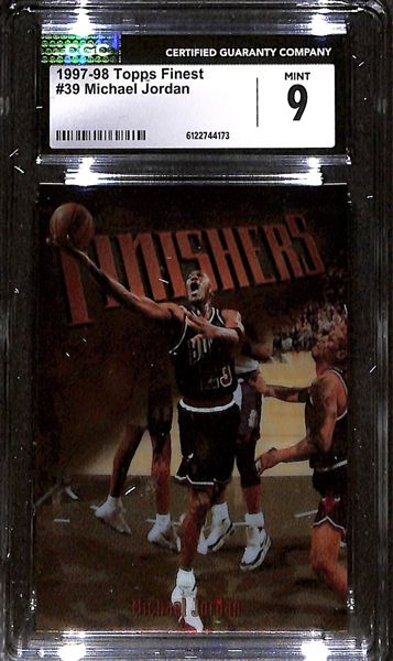 Lot of (3) 1997 & 1998 CGC Graded Michael Jordan Basketball Cards w. 1997-98 UD3 #15 Michael Jordan