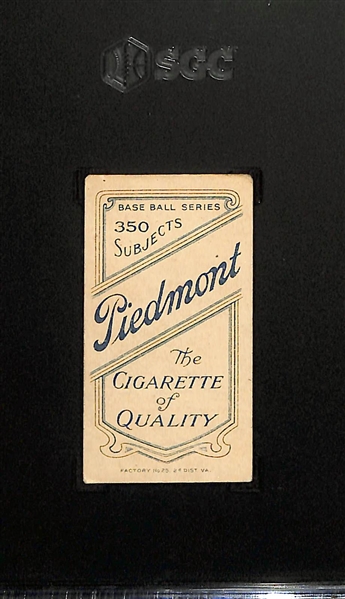 1910 T206 Piedmont Cigarettes Eddie Collins (HOF) Graded SGC 4