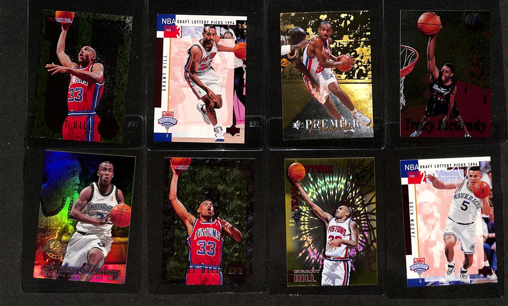 (27) Basketball Cards w. (6) Michael Jordan (Inc. 1992-93 Archives & Archives Gold) & Many Rookies (Stockton, Pierce, Hill, McGrady, Marbury, Kidd, Odom, Francis, +)