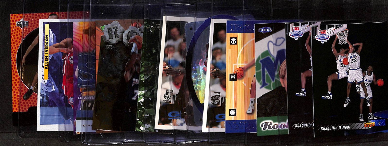 (15) Basketball Cards - Mostly Rookies w. Shaquille O'Neal, Kevin Garnett, Dirk Nowitzki, Iverson, Pierce, Kobe Bryant, +