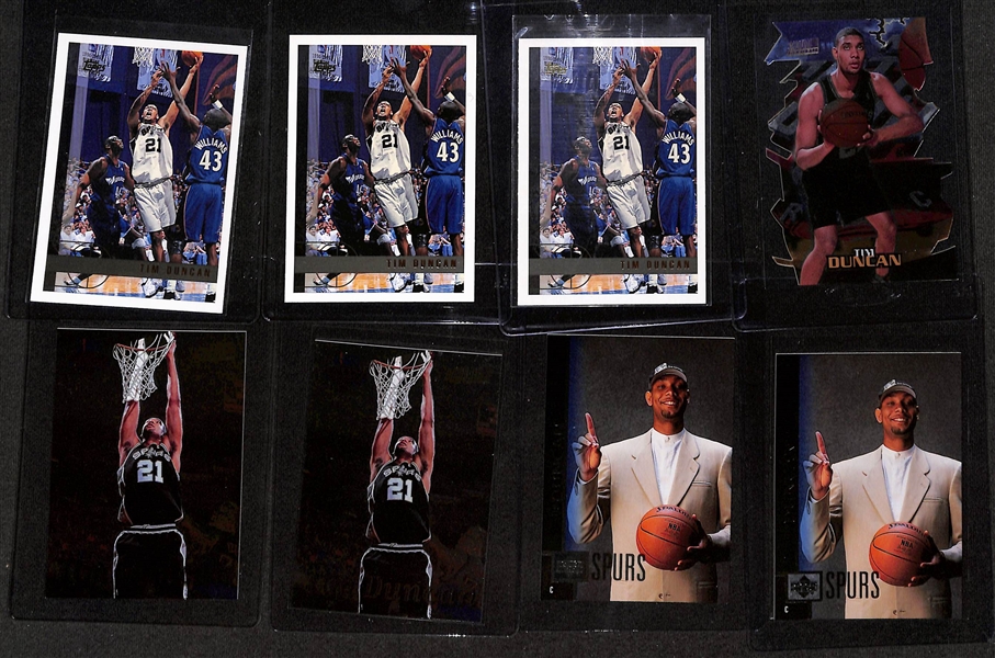 (22) Tim Duncan Cards - Mostly Rookie & Insert Cards