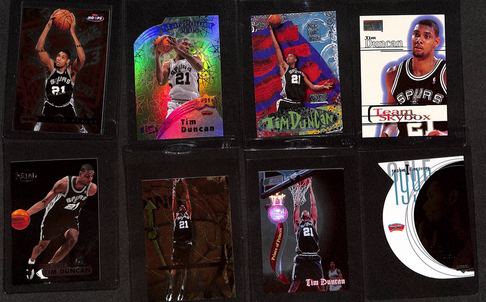 (22) Tim Duncan Cards - Mostly Rookie & Insert Cards