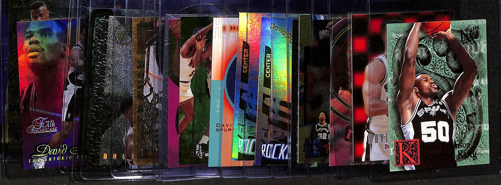 (21) David Robinson Cards - Mostly Inserts w. Ultra Scoring King, Board Games, Total O, Mega Heroes, (2) Rim Rockers, Hot Spot Floor, +
