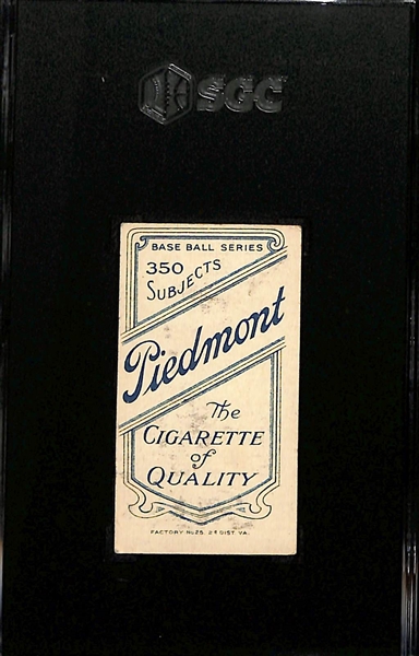 1910 T206 Piedmont Cigarettes Ed Walsh (HOF) Graded SGC 3