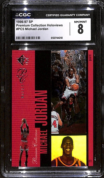 1996-97 SP Premium Collection Holoviews Michael Jordan #PC5 Graded CGC 8
