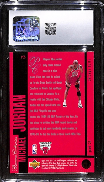 1996-97 SP Premium Collection Holoviews Michael Jordan #PC5 Graded CGC 8