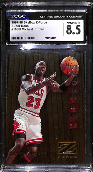 1997-98 Skybox Z-Force Super Boss Michael Jordan #10SB Graded CGC 8.5