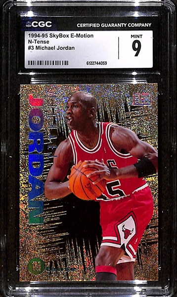 1994-95 Skybox Emotion N-Tense Michael Jordan #3 Graded CGC 9