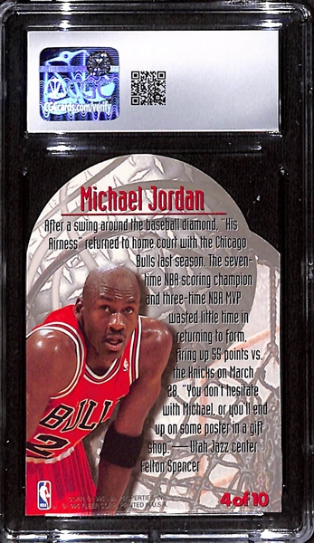 1995-96 Fleer Metal Maximum Metal Michael Jordan #4 Graded CGC 9