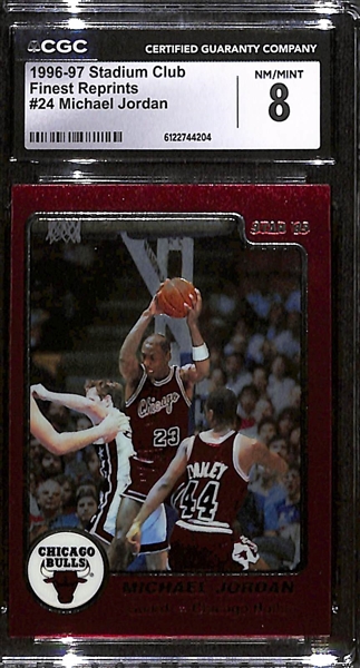 1996-97 Stadium Club Finest (1985 Star Reprints) Michael Jordan #24 Graded CGC 8