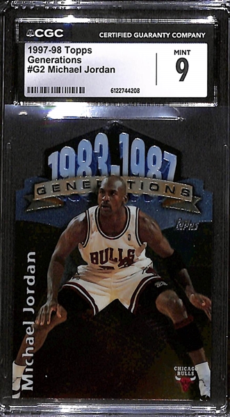 1997-98 Topps Generations Die-Cut Michael Jordan #G2 Graded CGC 9