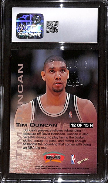 1997-98 Skybox Metal Universe Hardware Tim Duncan Rookie Graded CGC 8.5