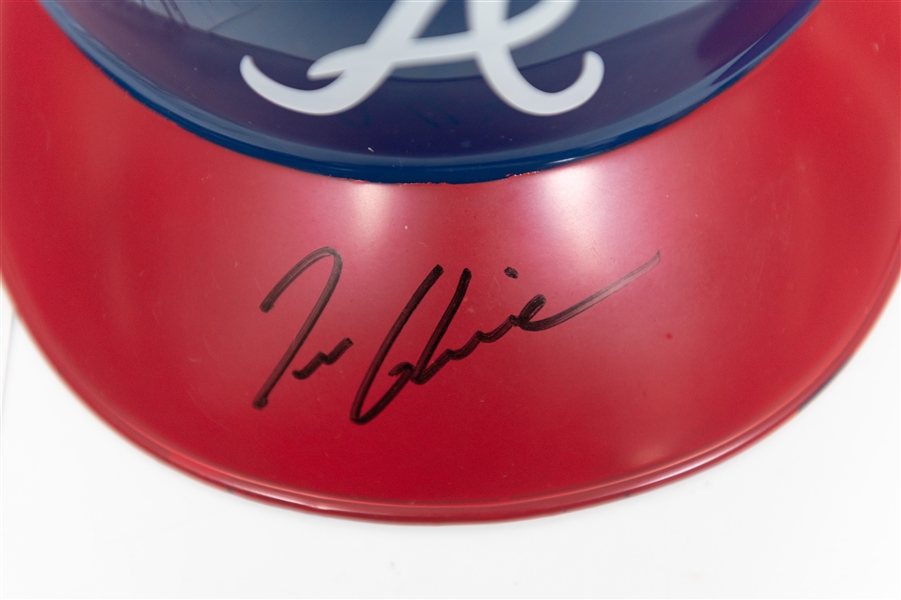 Hall of Fame Baseball Memorabilia Lot w. Johnny Bench Signed Reds Baseball Hat (BAS) & Tom Glavine Signed Braves Replica Helmet JSA