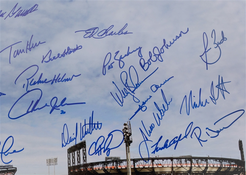 Baseball Memorabilia Lot with NY Mets Great Multi-Signed Photograph w. 27 Signatures incl. Wally Backman, Todd Zeile, Tom Herr, Art Howe, + (Beckett Letter of Authenticity)