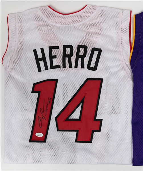 Lot of (2) Signed Custom Basketball Jerseys w. Shaquille O'Neal (JSA) & Tyler Herro (BAS)