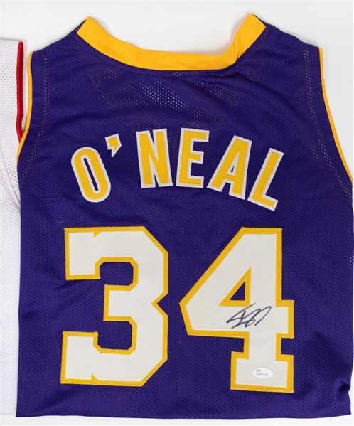 Lot of (2) Signed Custom Basketball Jerseys w. Shaquille O'Neal (JSA) & Tyler Herro (BAS)