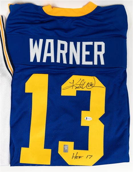 Lot of (2) BAS Signed Jerseys w. Kurt Warner & Juwan Howard  