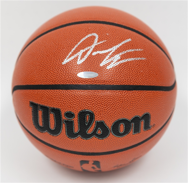 Dereck Lively Autographed Authentic Wilson Basketball Upper Deck Authentic