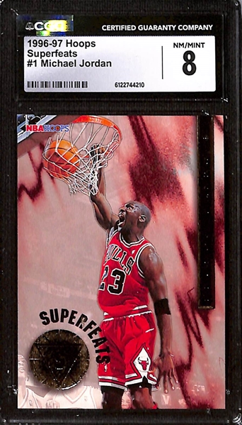 (3) CGC Graded Michael Jordan Basketball Cards w. 1993-94 Fleer Ultra #2 Power Play CGC 7.5