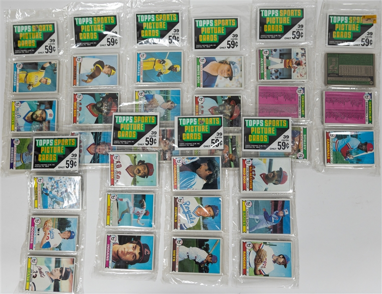 (10) 1979 Topps Baseball Sealed Unopened Rack Packs