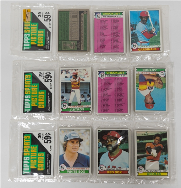 (10) 1979 Topps Baseball Sealed Unopened Rack Packs