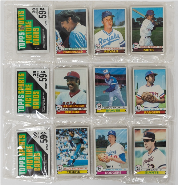 (10) 1979 Topps Baseball Sealed Unopened Rack Packs