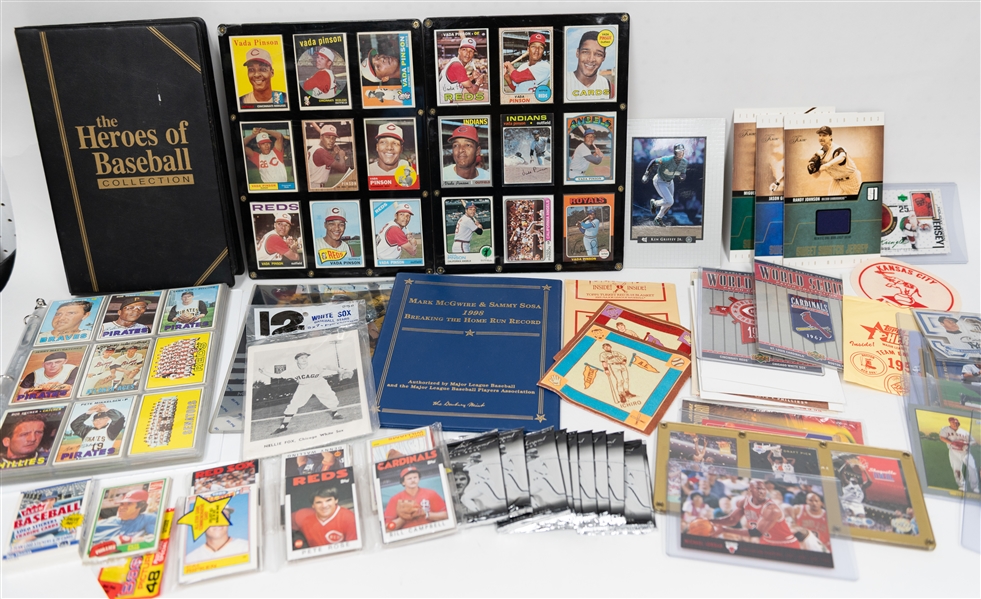 Large Grouping of 1958-2024 Baseball & Basketball Cards, Jersey Cards, Packs 