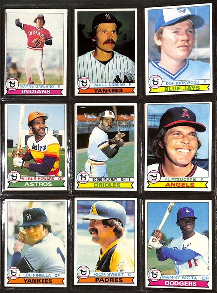1979 Topps Baseball Complete Set of 726 Cards w. Ozzie Smith RC