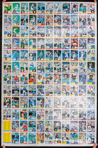 Lot of (3) Uncut 1983 Topps Sheets w. Gwynn & Boggs Rookie Cards & (1) Uncut 1983 Topps Leader Card Sheet of (6) 9-Card Sets
