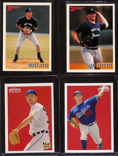 Lot of (3) Bowman Baseball Complete Sets w. 1993 Bowman, 2004 Bowman Heritage, 2006 Bowman Heritage inc. Jeter, Ichiro, Griffey Jr, +
