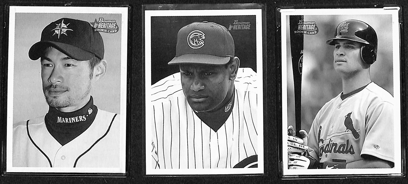 2001 Bowman Heritage Complete Set of 440 Cards w. Ichiro Rookie Card & Albert Pujols Rookie Card