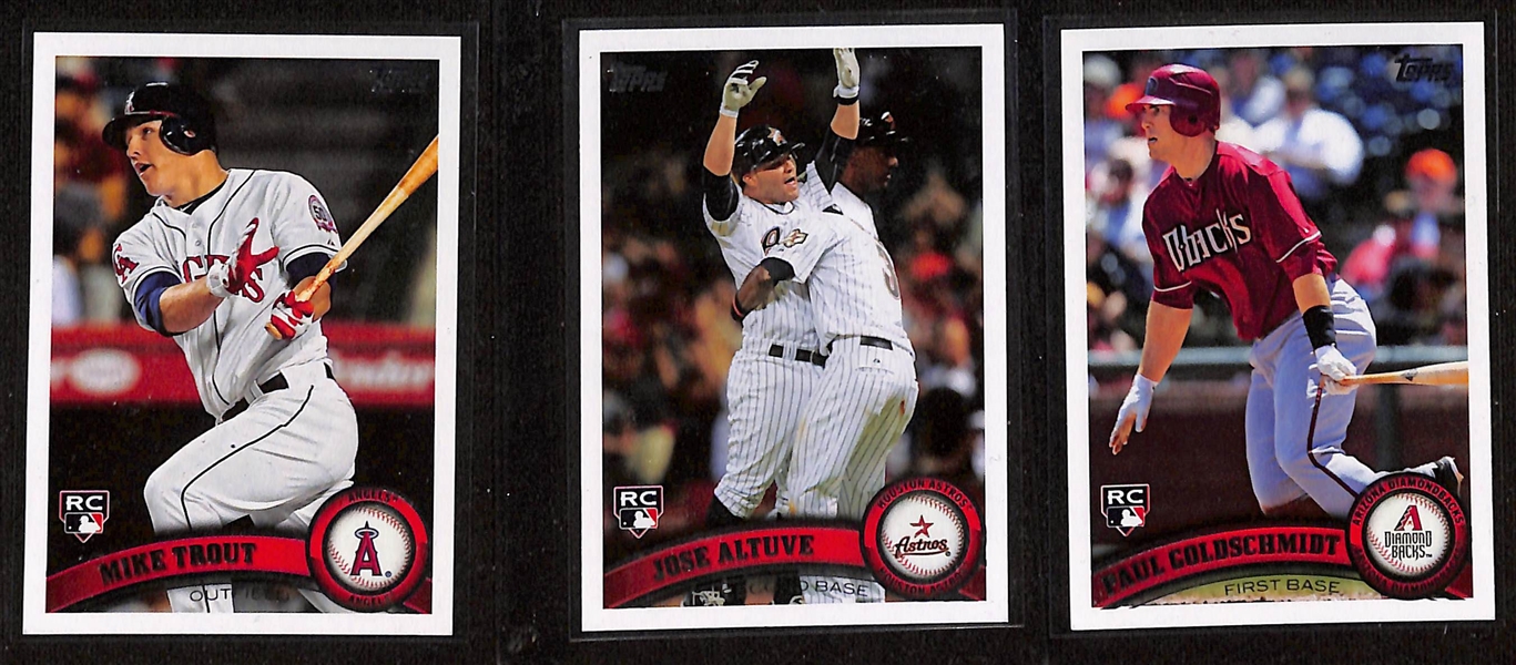 2011 Topps Baseball Update Series Complete Set of 330 Cards w. Mike Trout Rookie Card