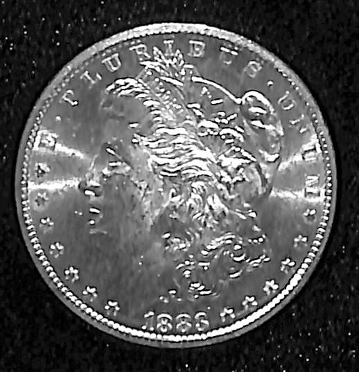 1883 CC Uncirculated Morgan Silver Dollar In Display Case