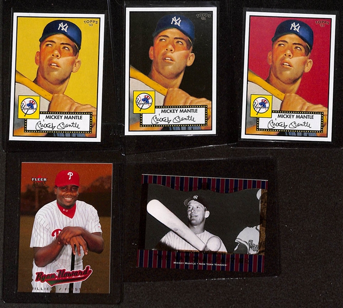 Collection of Baseball Card Sets (c. 1997-2006) w. Ichiro, Verlander, Beltre, & Halladay Rookie Cards & (5) Variations of 2006 Topps Mickey Mantle Reprint Cards