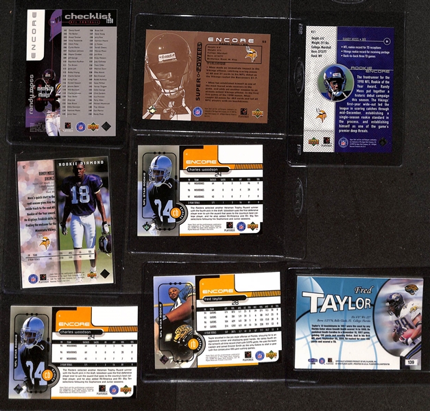 (18) Football Rookie Cards w. (5) Peyton Manning Rookies & (9) Randy Moss Rookies