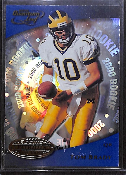 2001 Quantum Leaf Football w. Tom Brady Rookie Card
