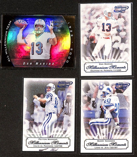 2001 Quantum Leaf Football w. Tom Brady Rookie Card