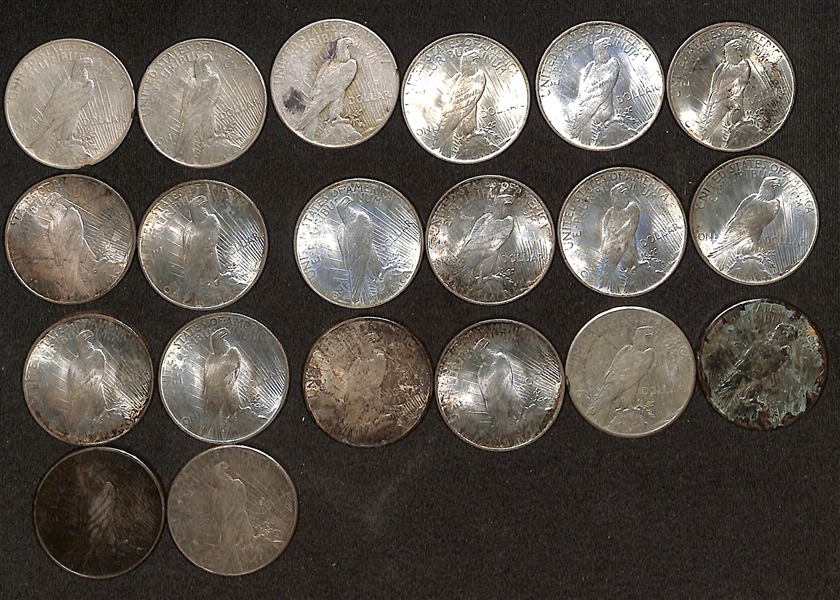 Lot of (20) 1923-1926 Peace Silver Dollars